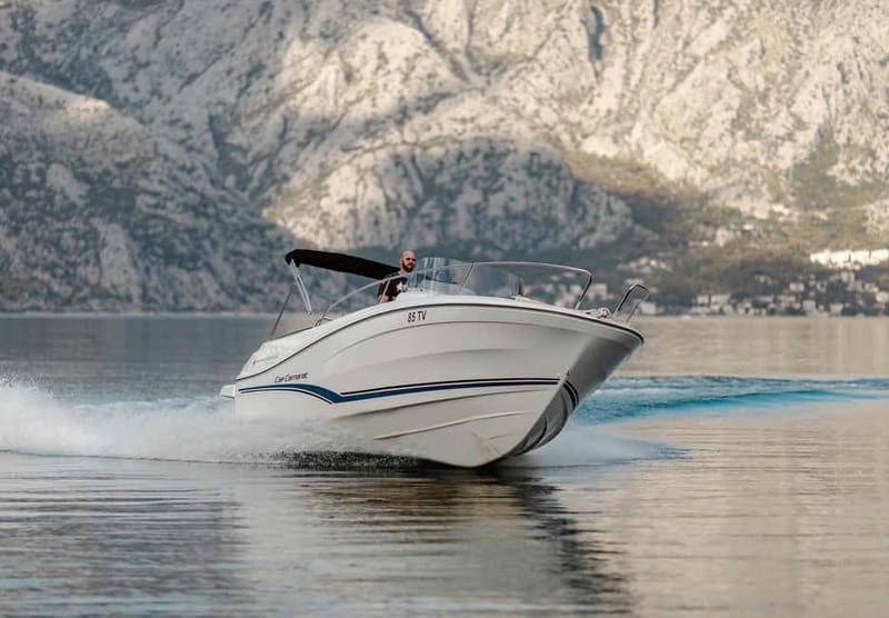 Kotor: Bay of Kotor and Blue Cave Speedboat Tour - The old submarine tunnel on Luštica