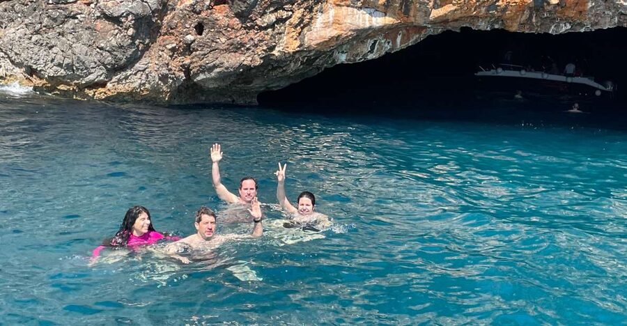 Kotor: Boat Cruise with Blue Cave Swim and Submarine Base - Our Lady of the Rocks and the story of Perast