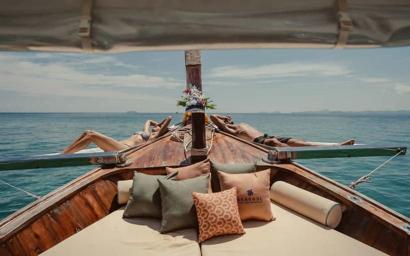 Krabi: 7 Island Tour by Luxury Longtail Boat with Snorkeling - Koh Mor and Puya Bay from the water