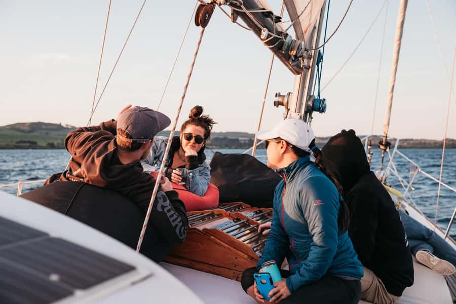 Lake Taupo: Classical Sailing to the Māori Rock Carvings - The Lake Taupō swim stop