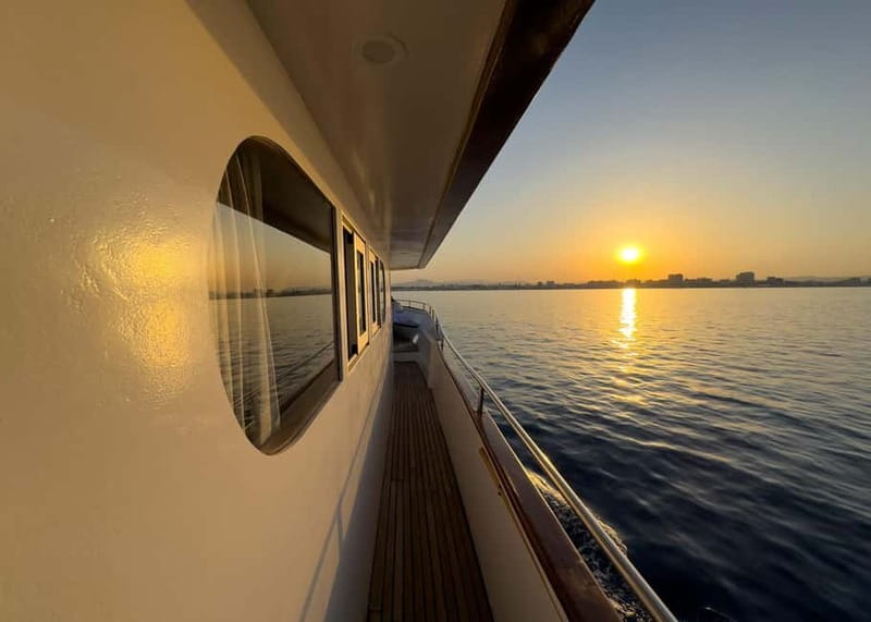 Larnaca: Sunset Cruise with a Glass of Wine - Sunset, wine, and the changing mood onboard