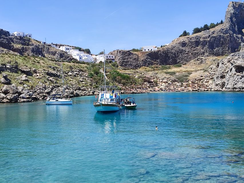 Lindos: Rhodes South-East Coast Cruise with Swim Stops - Seeing Lindos Acropolis From the Sea