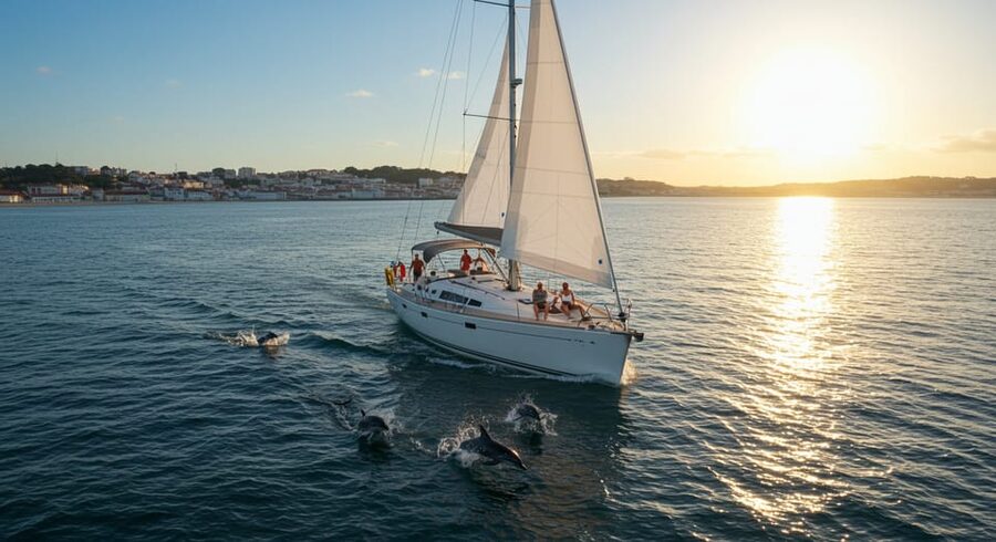 Lisbon: Champagne Sailing Tours - Under the 25 de Abril Bridge