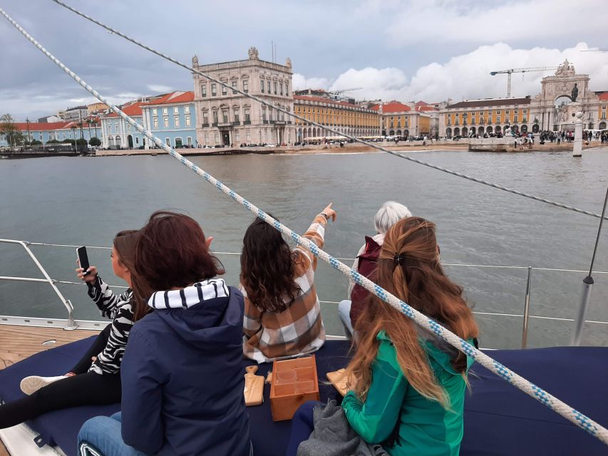 Lisbon: City Skyline Sailboat Cruise with Drink and Snacks - The bridge, Belém Tower, and the western riverfront