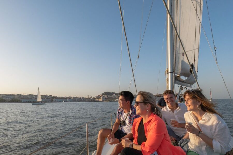 Lisbon: Daytime/Sunset/Night City Sailboat Tour with Drink - Belém Tower, Jerónimos, and the western waterfront