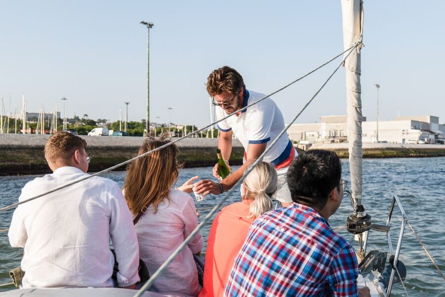 Lisbon: Daytime/Sunset/Night City Sailboat Tour with Drink - Finding Gate 1 in Belém