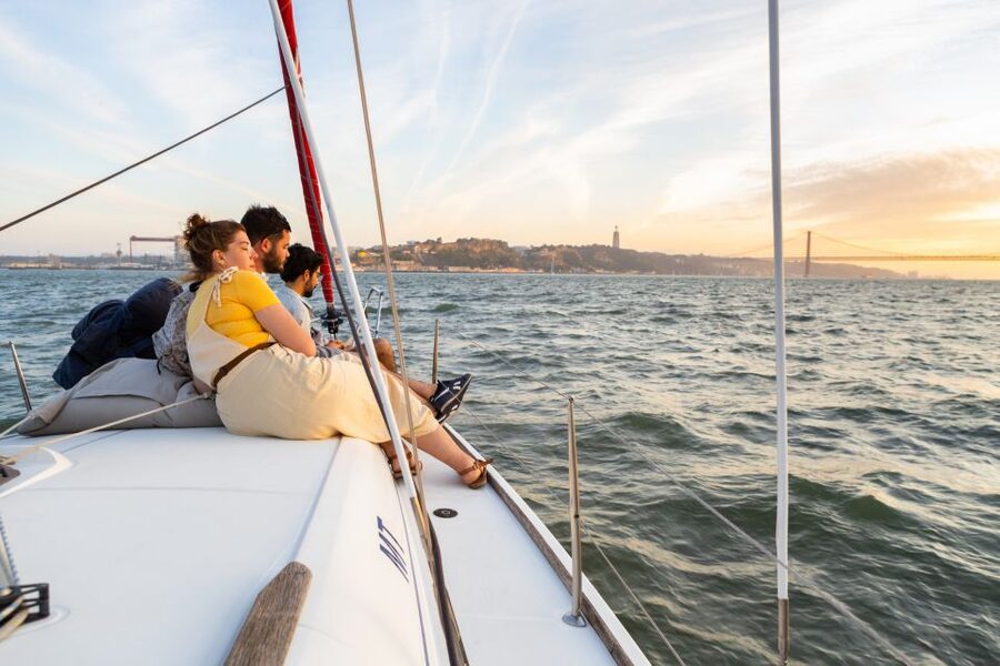 Lisbon: Sailing Tour on the Tagus River - Looking back toward Lisbon’s varied buildings