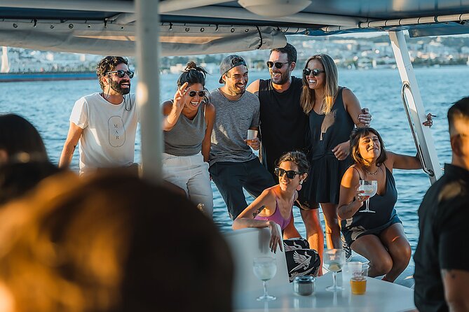 Lisbon: Sunset Catamaran Boat Tour with Music and Drinks - The nets or the covered terrace?