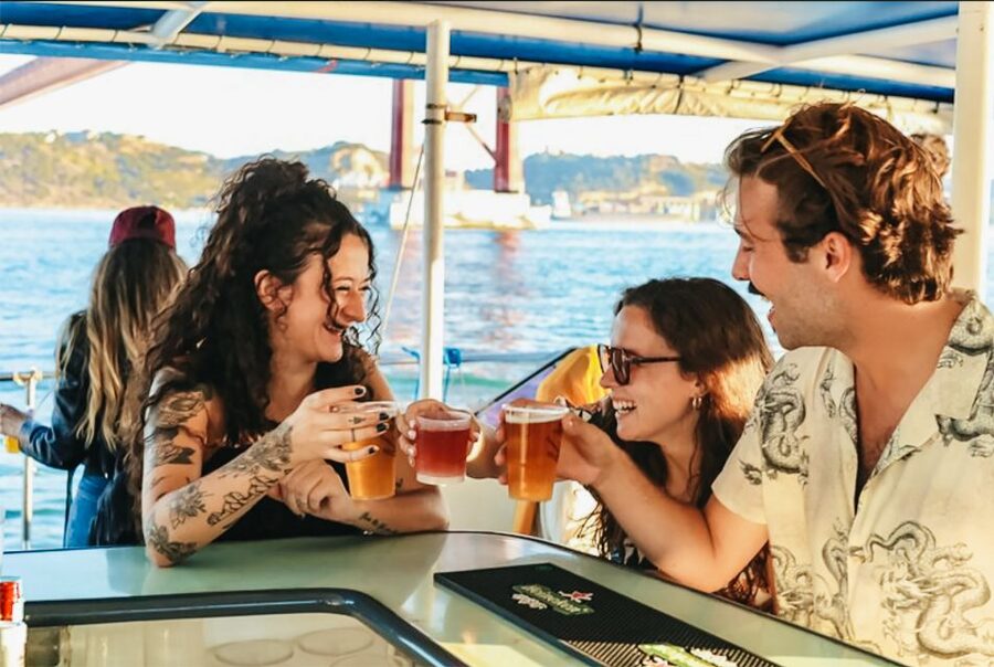 Lisbon: Sunset Catamaran Boat Tour with Music and Drinks - MAAT and the Tejo Power Station
