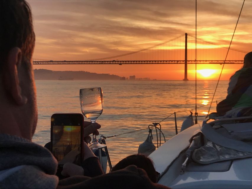 Lisbon: Sunset Sailing Cruise with Wine - Wine, snacks, and the onboard mood