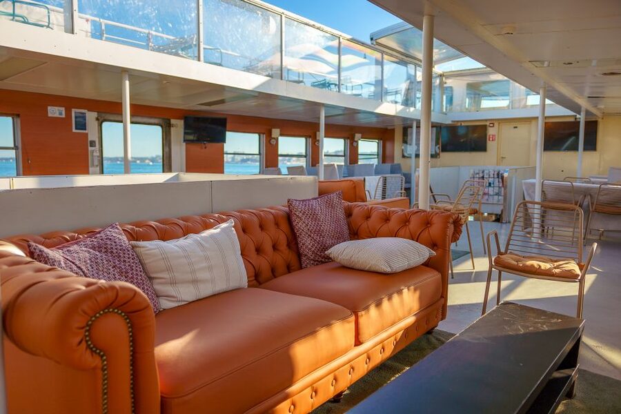 Lisbon: Tagus River Cruise with Welcome Drink - Christ the King across the water