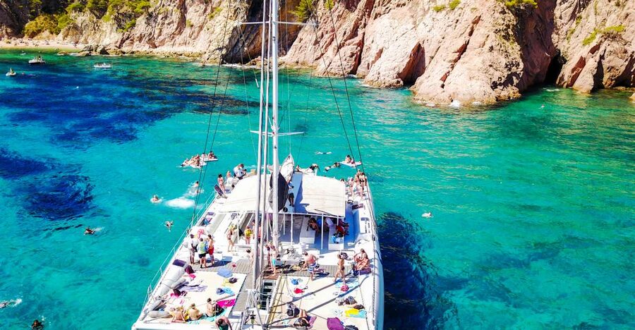 Lloret de Mar: Catamaran Sailing Cruise with BBQ and Drinks - Boarding from Lloret de Mar’s beach