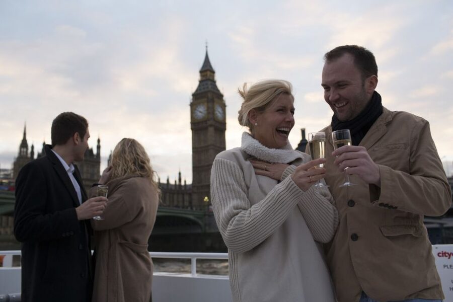 London: River Thames Evening Cruise with Bubbly and Canapés - Tower Bridge, the Tower of London, and Canary Wharf