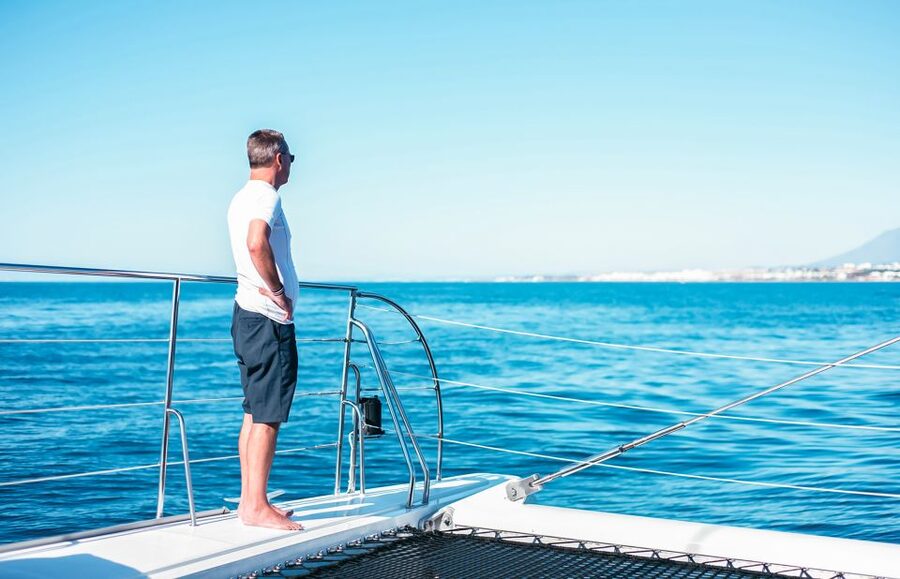 Málaga: Scenic Catamaran Cruise - The bar, music, and onboard mood