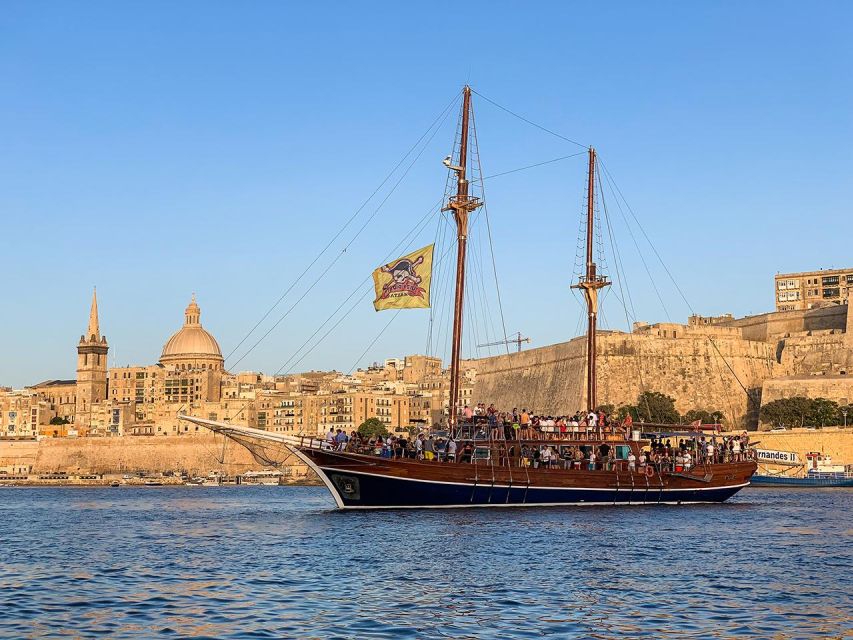 Malta: Lazy Pirate Boat Party with Drinks & Food - Returning to Sliema around midnight