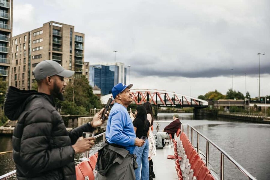 Manchester: Canal & River Cruise - Stephenson’s railway bridge and the Ordsall Chord
