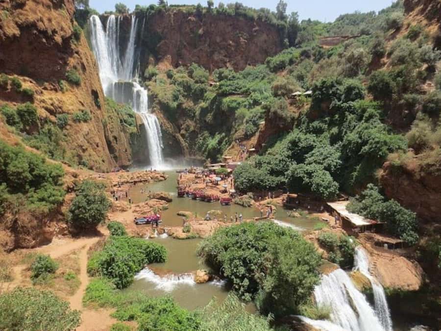 Marrakesh: Ouzoud Waterfalls Trip with Hike & Boat Option - Walking through olive trees to the viewpoints