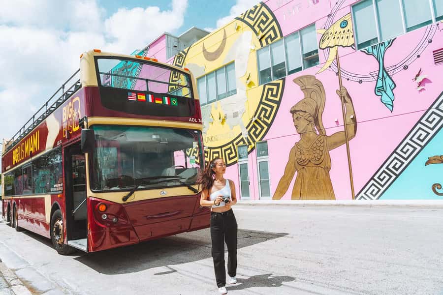 Miami: Hop-on Hop-off Open-top Bus Tour and Optional Cruise - South Beach, Ocean Drive, and Art Deco buildings