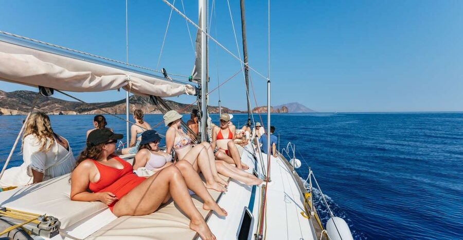 Milos: Kleftiko Cruise with Meal, Drinks and Photos at Sykia - Setting out from Adamas Port