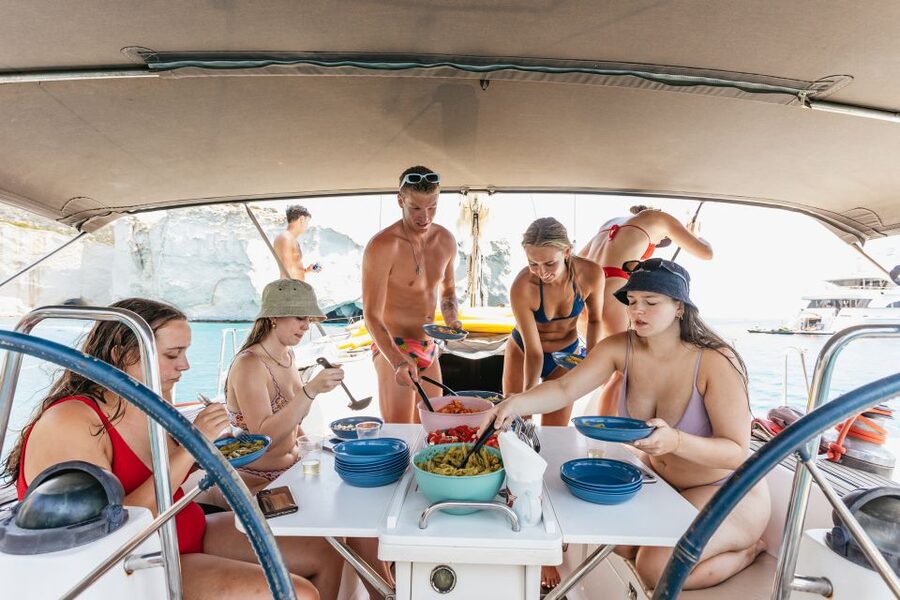 Milos: Kleftiko Cruise with Meal, Drinks and Photos at Sykia - Food, drinks, and the value of $210