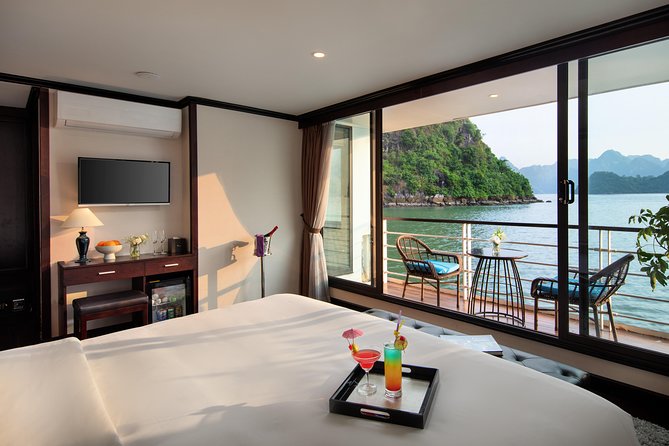 Mon Chéri Cruise 5 star: Unique 2 Days Tuan Chau - Halong bay - Lan Ha Bay - Caves, bamboo boats, and Cat Ba Island