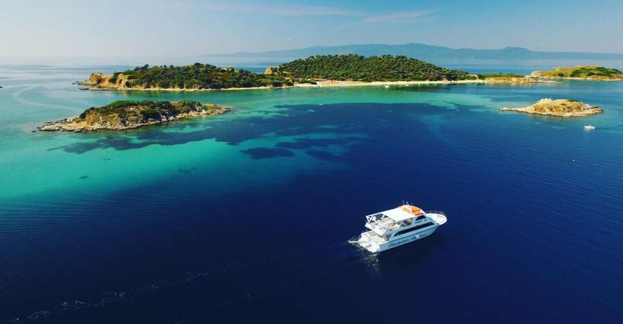 Mount Athos Glassbottom Cruise with Ammouliani Island visit - Ammouliani Island: 100 minutes to swim or eat