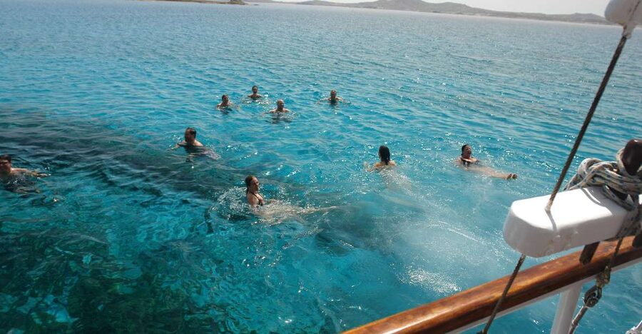 Mykonos: Sunset Party Boat Cruise with 1 Drink - Agios Stefanos brings a refreshing break