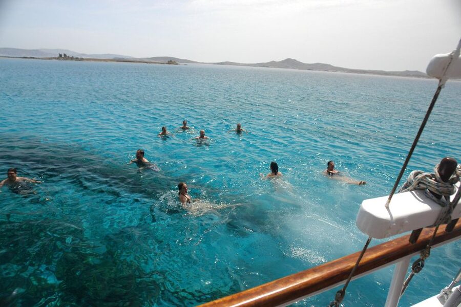 Mykonos: Sunset Party Boat Cruise with 1 Drink - Cruising the north coast on a traditional wooden boat