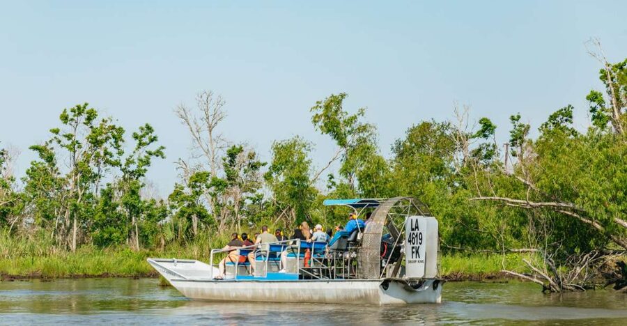 New Orleans: High Speed 9 Passenger Airboat Tour - Boarding the nine-person airboat