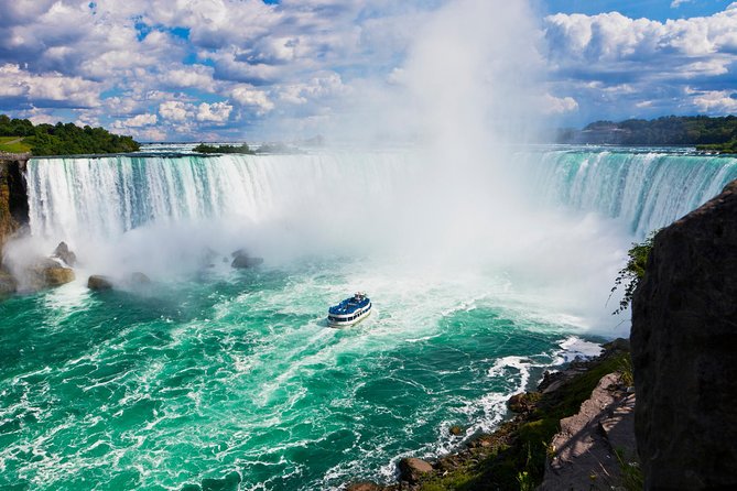 Niagara Falls Canadian Side Tour and Maid of the Mist Boat Ride Option - Table Rock and Queen Victoria Park show the Canadian side