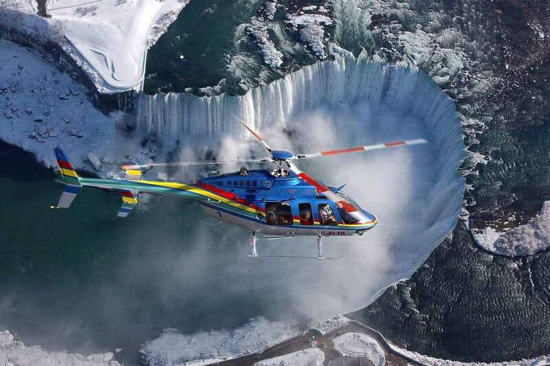 Niagara Falls, ON: Helicopter Ride with Boat & Skylon Lunch - Journey Behind the Falls: close enough to feel the power