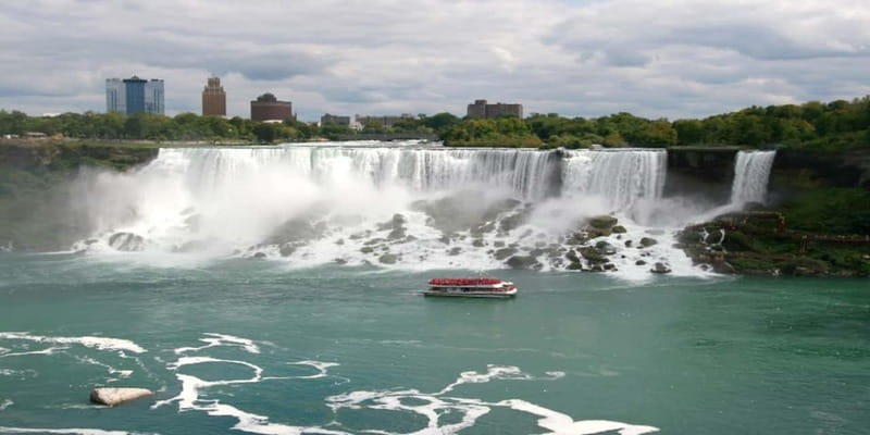 Niagara Falls Tour: Skylon, Journey Behind Falls & Boat Ride - American Falls and the final walk to the boat