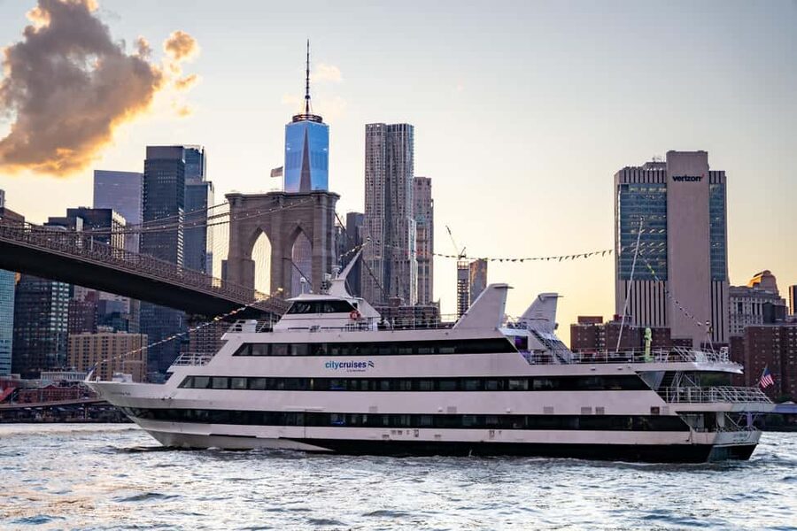 NYC: City Cruises Brunch, Lunch, or Dinner Buffet Cruise - Statue of Liberty, Ellis Island, and Governors Island