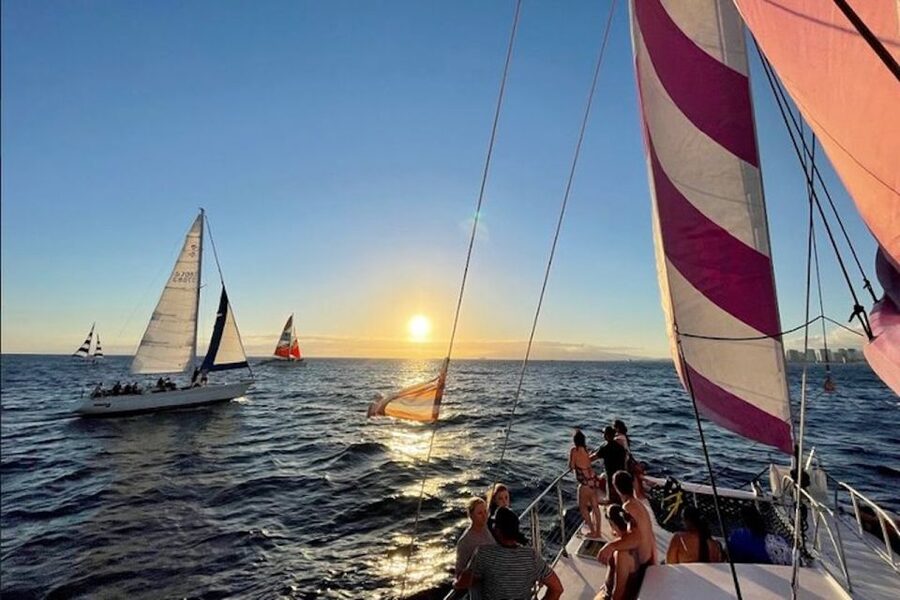 Oahu: Waikiki Sunset Catamaran Sail and Swim - What $44 really gets you