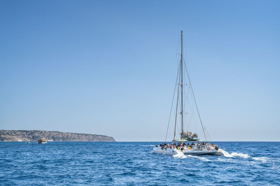 Palma de Mallorca: 5-Hour Catamaran Cruise with Lunch & Swim - Leaving Palma Harbor by Catamaran
