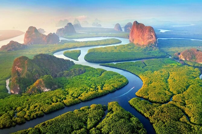Phang Nga Bay Sea Cave Canoeing & James Bond Island by Big Boat - Hong Island: mangroves, cliffs, and a lagoon