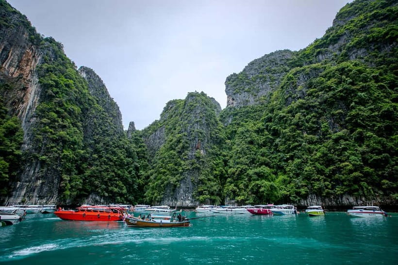 Phi Phi: 7 Island Longtail Boat Snorkeling Tour with Sunset - Sunset over the Andaman Sea