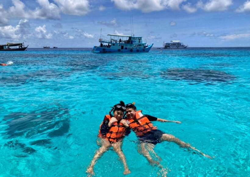 Phuket: Coral Island Catamaran Cruise with Sunset Dinner - Snorkeling: good fun, but not a reef expedition