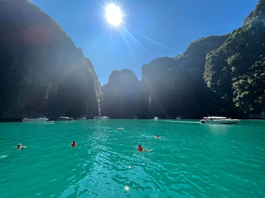 Phuket: Phi Phi Sunrise Boat Tour to Bamboo and Khai Island - Pileh Lagoon and the first chance to swim