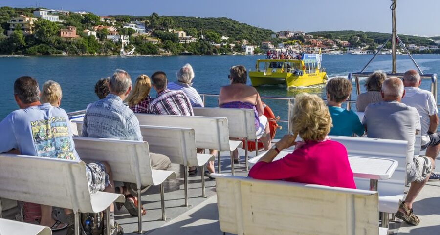 Port Mahon: 1-Hour Harbor Cruise with Underwater Views - Finding the yellow catamarans at Moll de Llevant