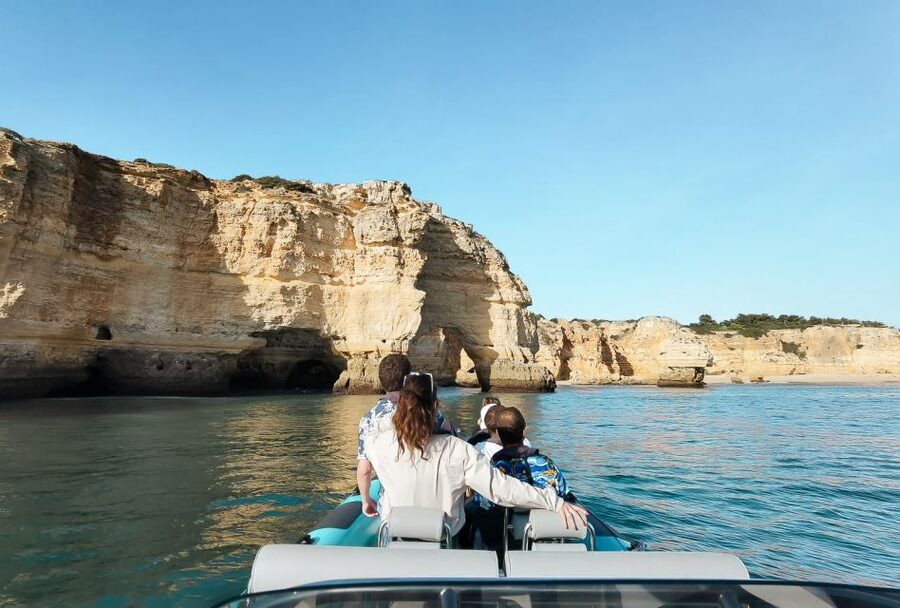 Portimão: Benagil Cave and Praia de Marinha Boat Tour - Entering Benagil Cave by boat