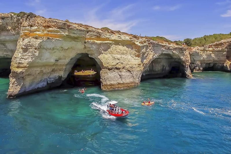 Portimão: Benagil Caves Speed Boat Tour with Sunset Option - Benagil Cave from inside the boat