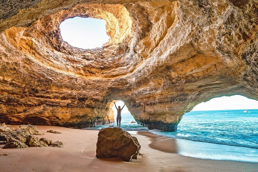 Portimão: Carvalho & Marinha Beach, Benagil Cave Boat Tour - Carvoeiro brings the route closer to village life