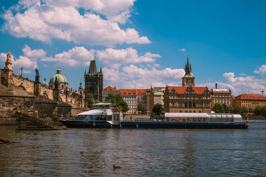 Prague: Evening Vltava River Eco Cruise with Prosecco - Prosecco, snacks, and service