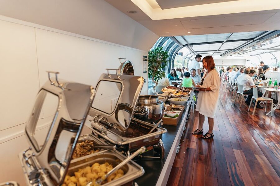 Prague: Sightseeing Dinner Cruise on Open-Top Glass Boat - Charles Bridge and the Rudolfinum
