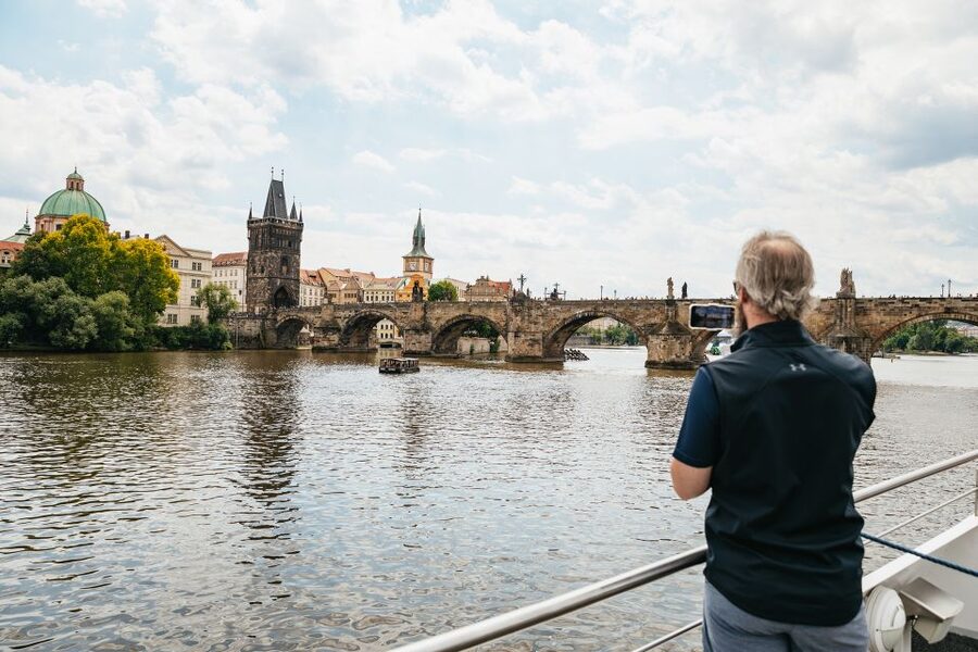 Prague: Vltava River Lunch Cruise in an Open-Top Glass Boat - A Czech aperitif before the city slides past