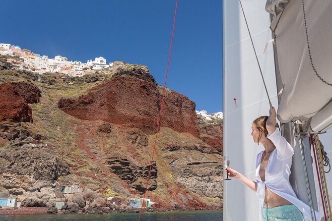 Premium Small-Group Catamaran Cruise with BBQ, Open Bar, Transfer - Why this cruise works so well in Santorini