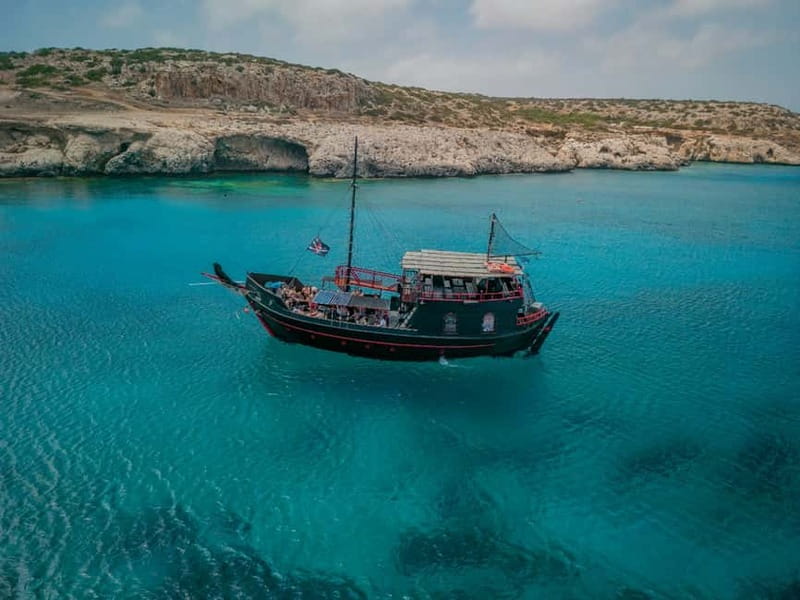 Protaras: Blue Lagoon and Turtles Pirate Cruise - Kamara tou Koraka and the first coastal views