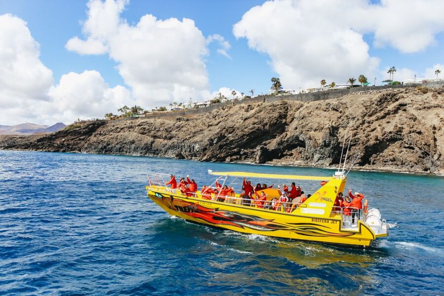 Puerto del Carmen: Dolphin-Watching Speedboat Tour with Swim - The swimming stop in clear Atlantic water
