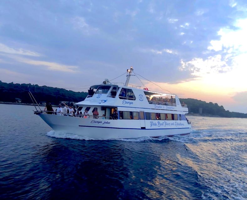 Pula: Dolphin&Sunset Cruise in Brijuni with Dinner&Drinks - Looking for dolphins in their natural habitat